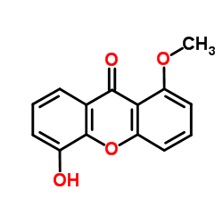 5-Hydroxy-1-methoxy-9H-xanthen-9-one Structure