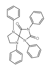 1,3,6,9-Tetraazaspiro[4.4]nonane-2,4-dione,1,3,6,9-tetraphenyl- Structure
