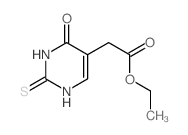 ethyl 2-(4-hydroxy-2-mercaptopyrimidin-5-yl)acetate Structure