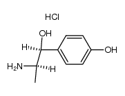 (1S,2R)- and (1R,2S)-α-(1-aminoethyl)-4-hydroxybenzyl alcohol hydrochloride结构式