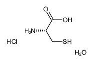 (R)-2-氨基-3-巯基丙酸盐酸盐水合物结构式