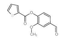 4-甲酰基-2-甲氧基苯基噻吩-2-羧酸酯结构式