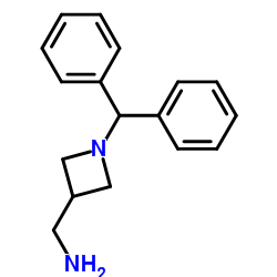 1-(二苯基甲基)-3-氮杂环丁烷甲胺结构式