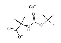 N-(tert-butoxycarbonyl)-(S)-alanine cesium salt Structure