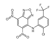 N-[2-chloro-5-(trifluoromethyl)phenyl]-5,7-dinitro-2,1,3-benzoxadiazol-4-amine结构式