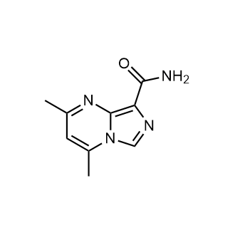 2,4-二甲基咪唑并[1,5-a]嘧啶-8-羧酰胺结构式