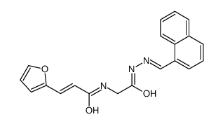 3-(furan-2-yl)-N-[2-[2-(naphthalen-1-ylmethylidene)hydrazinyl]-2-oxoethyl]prop-2-enamide Structure