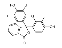 3',6'-dihydroxy-2',4',5'-triiodo-spiro[phthalan-1,9'-xanthen]-3-one Structure