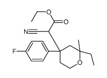 ethyl 2-cyano-2-[2-ethyl-4-(4-fluorophenyl)-2-methyloxan-4-yl]acetate Structure