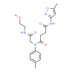 Butanediamide, N-[2-[(2-methoxyethyl)amino]-2-oxoethyl]-N-(5-methyl-3-isoxazolyl)-N-(4-methylphenyl)- (9CI) Structure