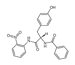 N-Benzoyl-L-tyrosin-o-nitroanilid Structure