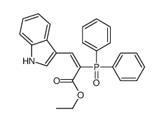 ethyl 2-diphenylphosphoryl-3-(1H-indol-3-yl)prop-2-enoate结构式