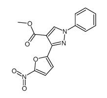 3-(5-nitro-furan-2-yl)-1-phenyl-1H-pyrazole-4-carboxylic acid methyl ester Structure