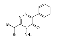 4-amino-3-(dibromomethyl)-6-phenyl-1,2,4-triazin-5-one Structure