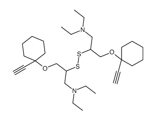 2-[[1-(diethylamino)-3-(1-ethynylcyclohexyl)oxypropan-2-yl]disulfanyl]-N,N-diethyl-3-(1-ethynylcyclohexyl)oxypropan-1-amine Structure