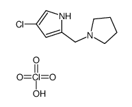 4-chloro-2-(pyrrolidin-1-ylmethyl)-1H-pyrrole,perchloric acid结构式