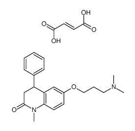 6-[3-(Dimethylamino)propoxy]-3,4-dihydro-1-methyl-4-phenyl-2(1H)-quinolinone, fumarate salt结构式
