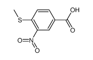 3-nitro-4-(methylthio)benzoic acid结构式