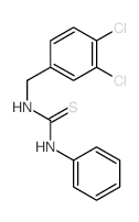 1-[(3,4-dichlorophenyl)methyl]-3-phenyl-thiourea结构式