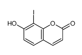 7-hydroxy-8-iodochromen-2-one Structure