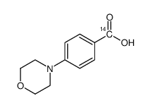 4-morpholino-1-[14C]-benzoic acid Structure