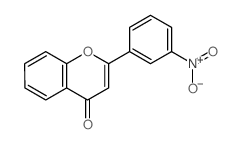 2-(3-nitrophenyl)chromen-4-one结构式