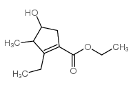 (9ci)-2-乙基-4-羟基-3-甲基-1-环戊烯-1-羧酸乙酯结构式