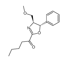 trans-(4S,5S)-2-(n-pentanoyl)-4-(methoxymethyl)-5-phenyl-2-oxazoline结构式