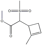2-Methyl-α-(methylsulfonyl)-2-cyclobutene-1-acetic acid methyl ester Structure