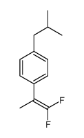 1-(1,1-difluoroprop-1-en-2-yl)-4-(2-methylpropyl)benzene结构式