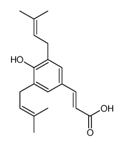 3-[4-hydroxy-3,5-bis(3-methylbut-2-enyl)phenyl]prop-2-enoic acid Structure