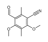 Benzonitrile, 3-formyl-4,6-dimethoxy-2,5-dimethyl- (9CI) Structure