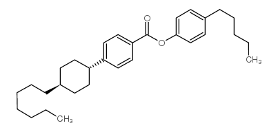 反式-4-(4-庚基环己基)苯甲酸对戊基苯酚酯结构式