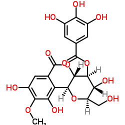 4-O-没食子酰岩白菜素结构式