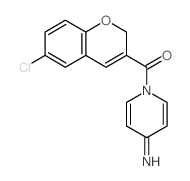 1-((6-Chloro-2H-1-benzopyran-3-yl)carbonyl)-4(1H)-pyrimidinimine结构式