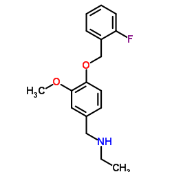 N-(4-((2-FLUOROBENZYL)OXY)-3-METHOXYBENZYL)ETHANAMINE结构式