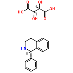 (S)-1,2,3,4-四氢-1-苯基异喹啉 D-(-)-酒石酸盐结构式