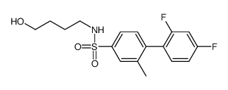 4-(2,4-difluorophenyl)-N-(4-hydroxybutyl)-3-methylbenzenesulfonamide Structure