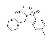 1-methyl-4-((1-(methylsulfinyl)-2-phenylethyl)sulfonyl)benzene结构式