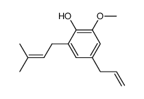 4-allyl-2-methoxy-6-(3-methyl-2-butenyl)phenyl结构式