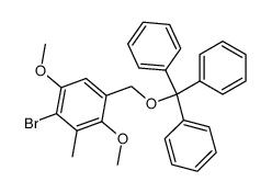 4-bromo-2,5-dimethoxy-3-methylbenzyl triphenylmethyl ether Structure