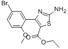 2-amino-4-(5-bromo-2-methoxyphenyl)-5-thiazolecarboxylic acid ethyl ester Structure