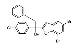 1-(4-chlorophenyl)-1-(5,7-dibromo-1-benzofuran-2-yl)-2-phenylethanol Structure