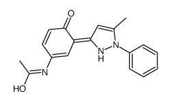 N-[3-(3-methyl-2-phenyl-1H-pyrazol-5-ylidene)-4-oxocyclohexa-1,5-dien-1-yl]acetamide结构式