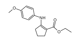 2-(4-methoxyphenylamino)-cyclopent-1-enecarboxylic acid ethyl ester Structure
