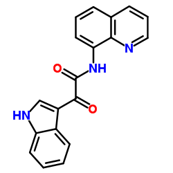 2-(1H-Indol-3-yl)-2-oxo-N-(8-quinolinyl)acetamide Structure