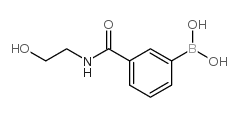 3-(2-羟基乙基氨基甲酰)苯硼酸结构式