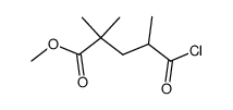 2,2,4-trimethyl-glutaric acid-5-chloride-1-methyl ester结构式