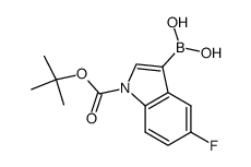 [1-(tert-butoxycarbonyl)-5-fluoro-1H-indol-3-yl]boronic acid Structure