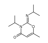 (Z)-3-isopropyl-2-(isopropylimino)-6-methyl-2,3-dihydro-4H-1,3-oxazin-4-one结构式